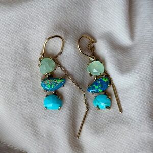 Anthropologie Earrings - Opal, Labradorite, Turquoise, Glass